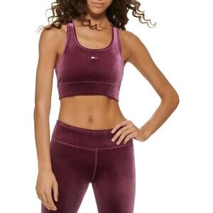 Tommy Hilfiger Sport Women’s XL Purple Velvet Racerback Sports Bra NWT